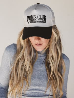 Mom's Club Baseball Hat - Black OS / Black