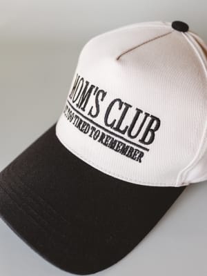 Mom's Club Baseball Hat - Black OS / Black