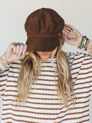 Easy Days Newsboy Cap - Brown OS / Brown