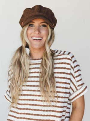 Easy Days Newsboy Cap - Brown OS / Brown