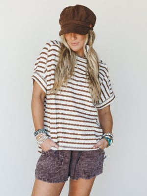 Easy Days Newsboy Cap - Brown OS / Brown