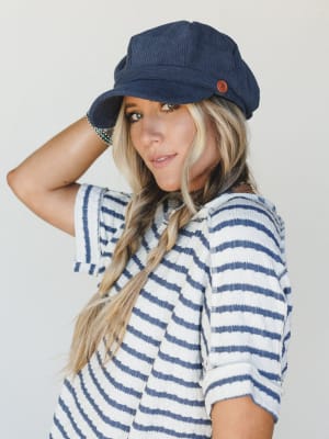 Easy Days Newsboy Cap - Denim Blue OS / Denim Blue
