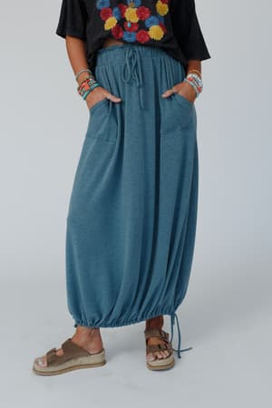 all-in-drawstring-maxi-skirt-teal/Teal