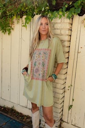 fall-blossoms-tee-dress-sage/Sage