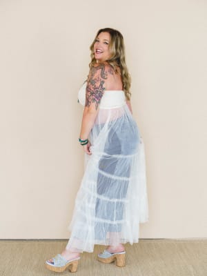 Blush Affair Tulle Maxi Dress - Cream L / Cream