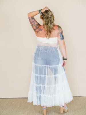 Blush Affair Tulle Maxi Dress - Cream L / Cream