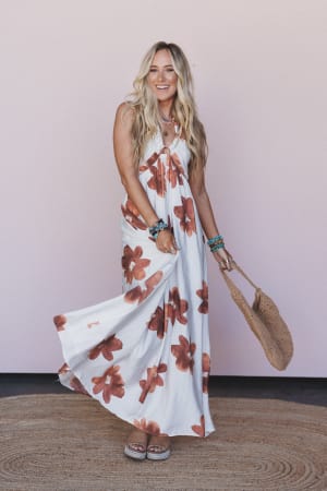 Rebel Breeze Halter Maxi Dress: undefined