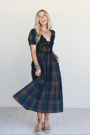Darling Days Plaid Dress: undefined