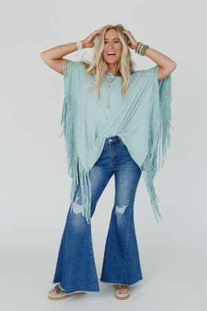 showstopper-fringe-top-washed-sea-foam/Washed Seafoam