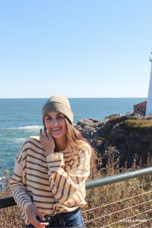 All My Stripes Oversized Sweater: undefined