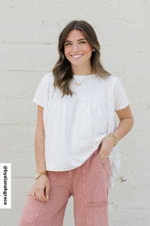 Sunday Morning Babydoll Top: undefined
