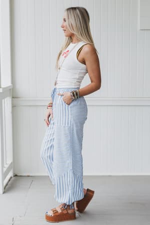aveline-striped-pants-blue/Blue