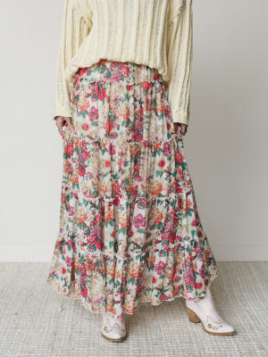 Floral Maiden Maxi Skirt: undefined