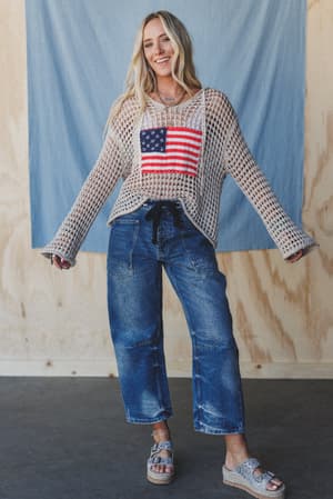 americana-flag-hoodie-beige/Beige