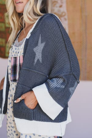 Casual Stars Zip Up Hoodie: undefined