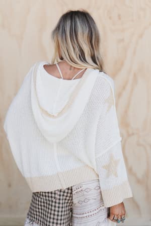 casual-stars-zip-up-hoodie-ivory/Ivory