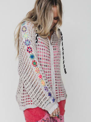 Color Maze Cardigan - Soft Beige L / Soft Beige