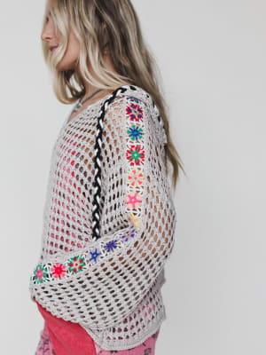 Color Maze Cardigan - Soft Beige L / Soft Beige