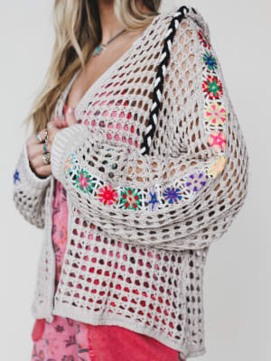 Color Maze Cardigan - Soft Beige L / Soft Beige