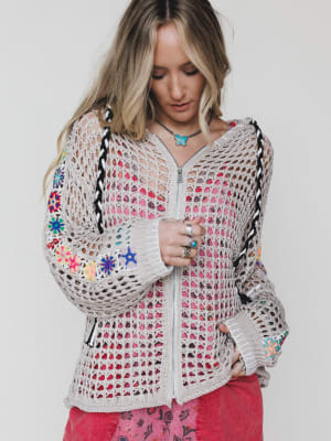 Color Maze Cardigan - Soft Beige L / Soft Beige