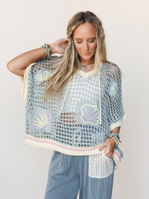 Seaside Trove Top - Seafoam/Banana S / Seafoam/Banana