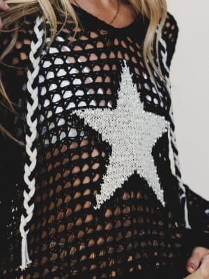 She's a Star Top - Black L / Black