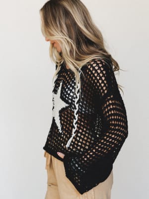 She's a Star Top - Black L / Black