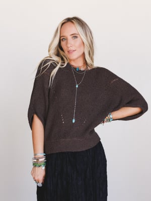 Somewhere Soft Sweater Top: undefined