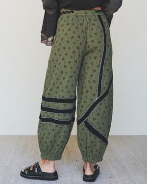 Star Child Pants - Moss Green Black L / Moss Green Black
