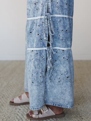 Elowella Wide Leg Pants - Denim