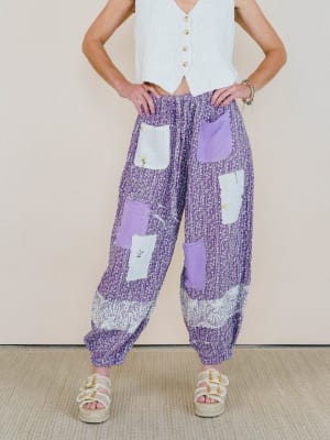 Jeanie Patchwork Pants: undefined