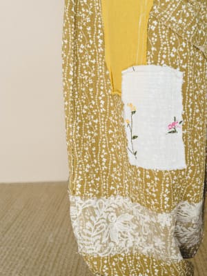 Jeanie Patchwork Pants - Mustard S / Mustard