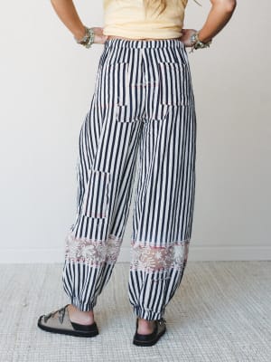Calm Waves Pants - Navy Stripe L / Navy Stripe