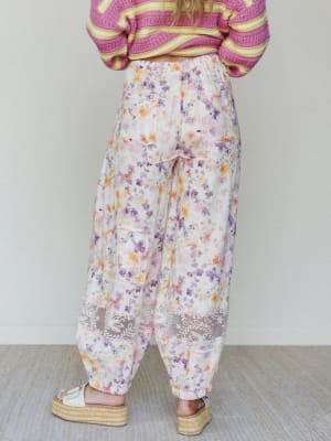 Calm Waves Pants - Pink Floral L / Pink Floral