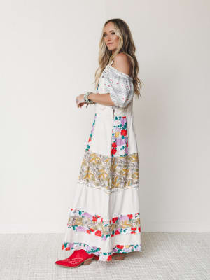 Sweetheart Charm Overalls Maxi Dress - Oatmilk S / Oatmilk