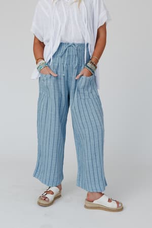 solana-striped-pants-blue/Blue