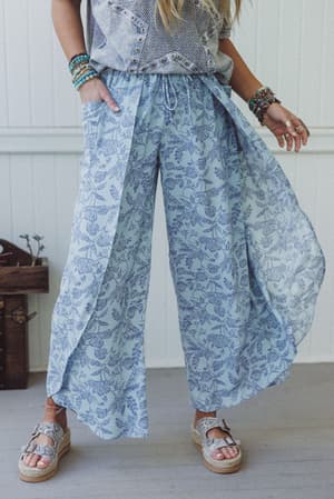The Nest Stasia Printed Drawstring Tulip Pants: undefined