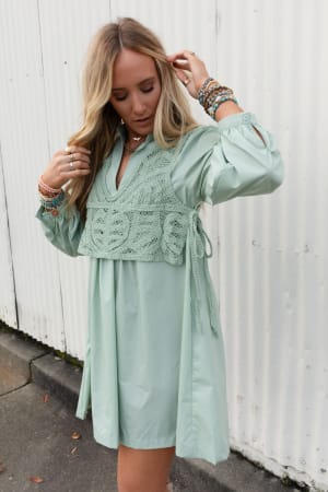 sweet-edge-crochet-vest-tunic-dress-sage/Sage