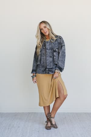 hushed-glow-slit-midi-dress-mustard/Mustard
