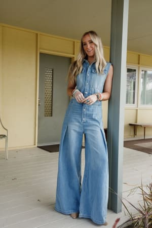 Sami Button Up Jumpsuit: undefined