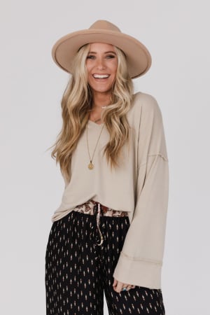 The Nest Love It V Neckline Sweater Top: undefined