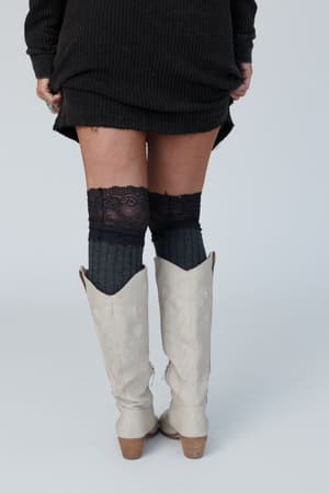 becca-knee-high-socks-charcoal/Charcoal