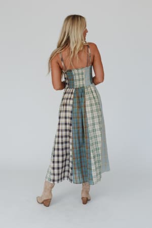 western-charm-checkered-dress-mint/Mint
