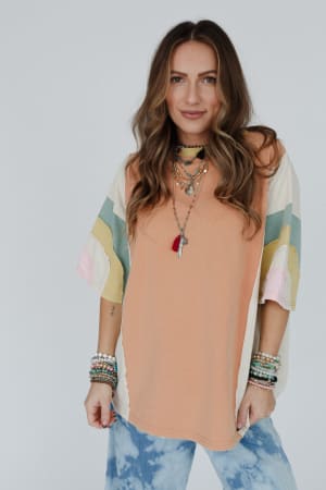 way-back-color-block-top-peach/Peach
