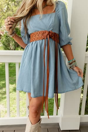 Nomadic Knot Leather Belt: undefined