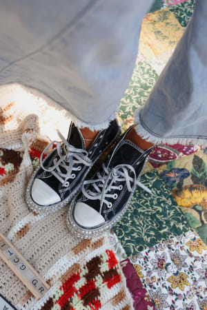 Chantel Studded High Top Sneaker: undefined