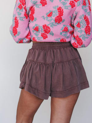 Cute Thrills Shorts - Washed Mocha L / Washed Mocha