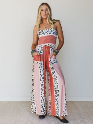 Serendipity Animal Print Jumpsuit: undefined