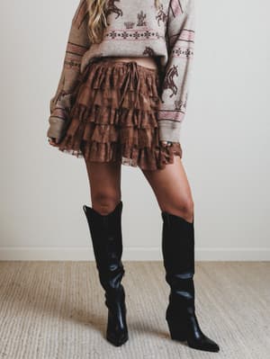 Fairy Parade Tiered Ruffle Mini Skirt: undefined