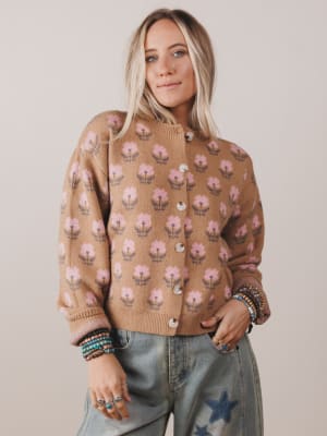 Elodie Floral Cardigan: undefined